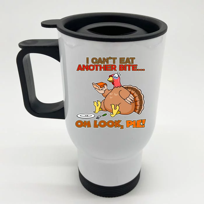 Thanksgiving Oh Look Pie! Front & Back Stainless Steel Travel Mug