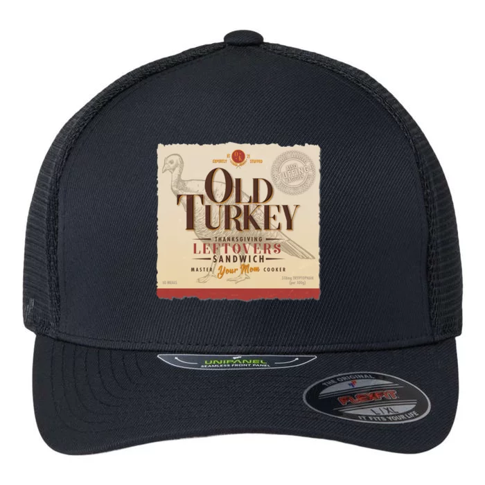 Thanksgiving Old Turkey Vintage Flexfit Unipanel Trucker Cap