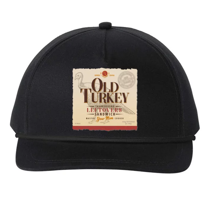 Thanksgiving Old Turkey Vintage Snapback Five-Panel Rope Hat