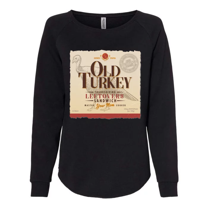 Thanksgiving Old Turkey Vintage Womens California Wash Sweatshirt