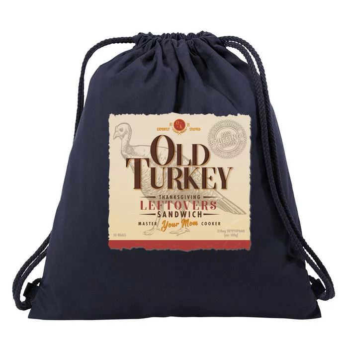 Thanksgiving Old Turkey Vintage Drawstring Bag