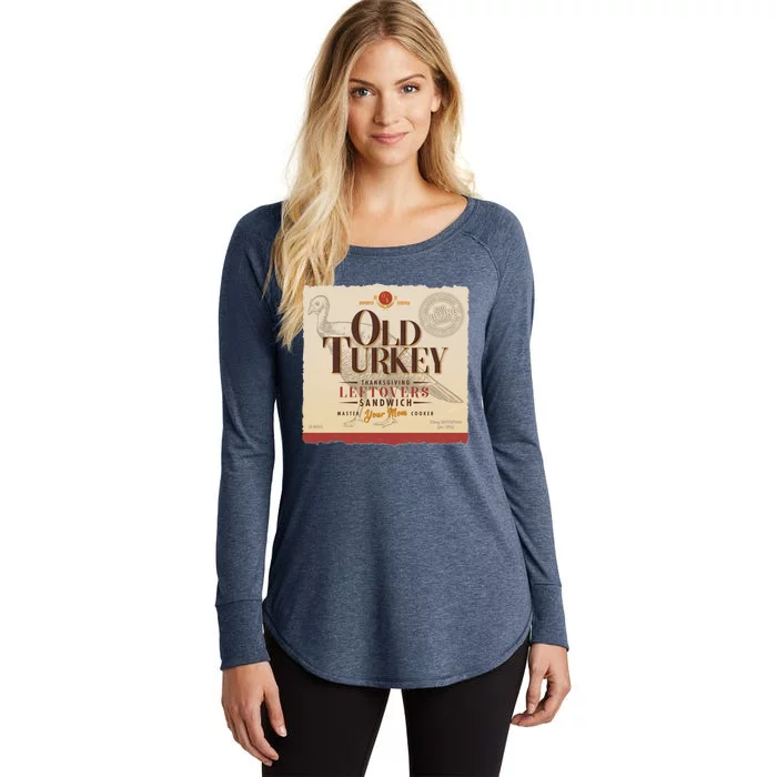 Thanksgiving Old Turkey Vintage Women's Perfect Tri Tunic Long Sleeve Shirt