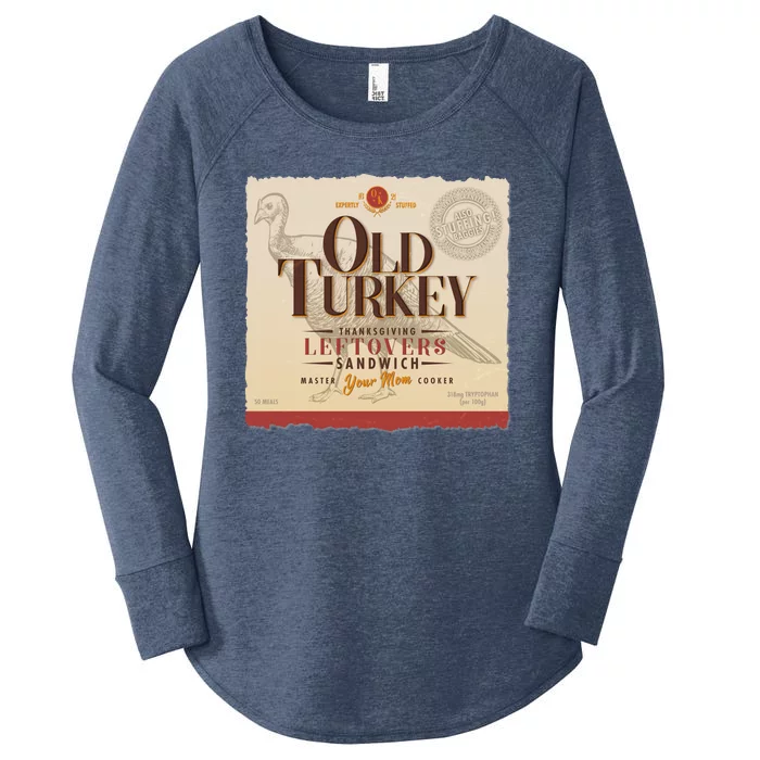 Thanksgiving Old Turkey Vintage Women's Perfect Tri Tunic Long Sleeve Shirt