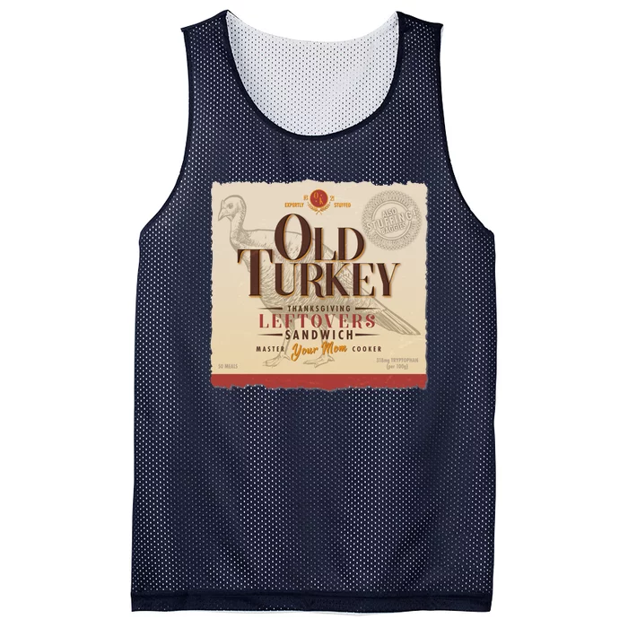 Thanksgiving Old Turkey Vintage Mesh Reversible Basketball Jersey Tank