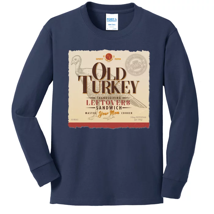 Thanksgiving Old Turkey Vintage Kids Long Sleeve Shirt