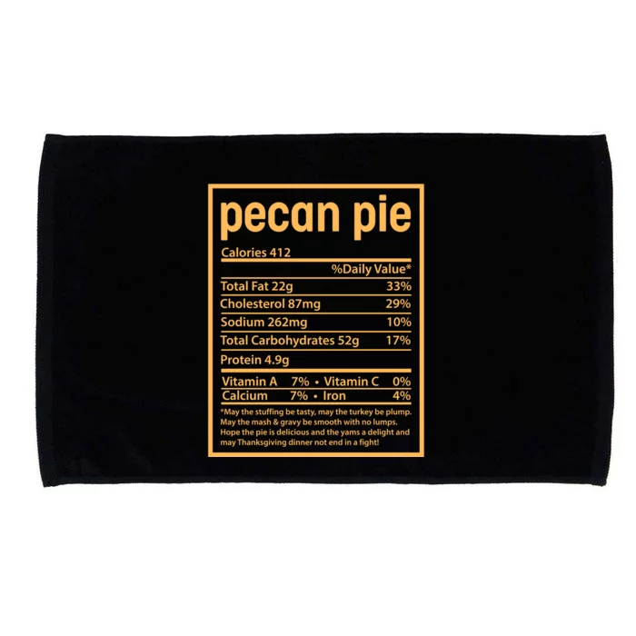 Thanksgiving Pecan Pie Nutrition Facts Microfiber Hand Towel