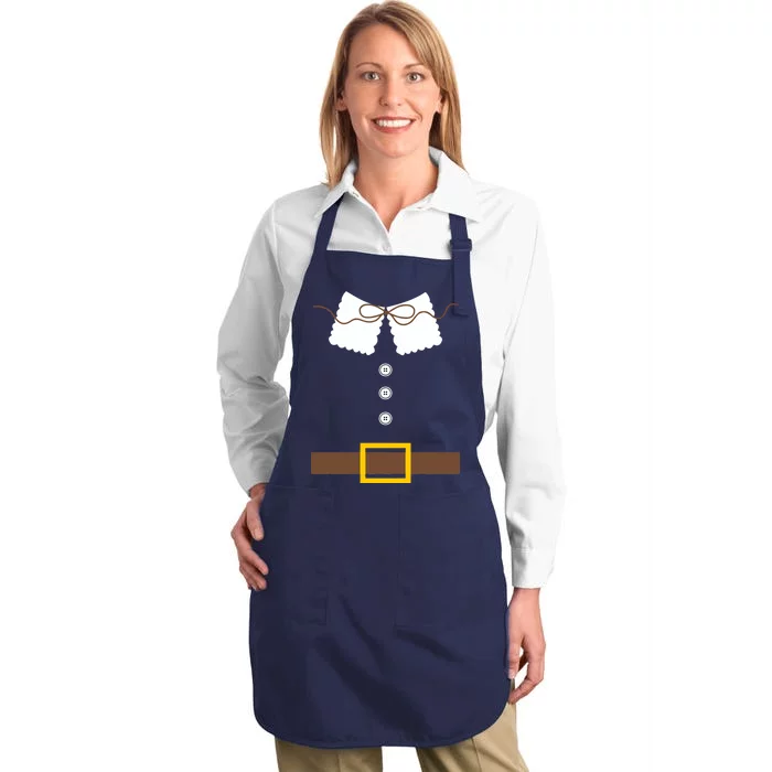 Thanksgiving Pilgrim Costume Full-Length Apron With Pocket