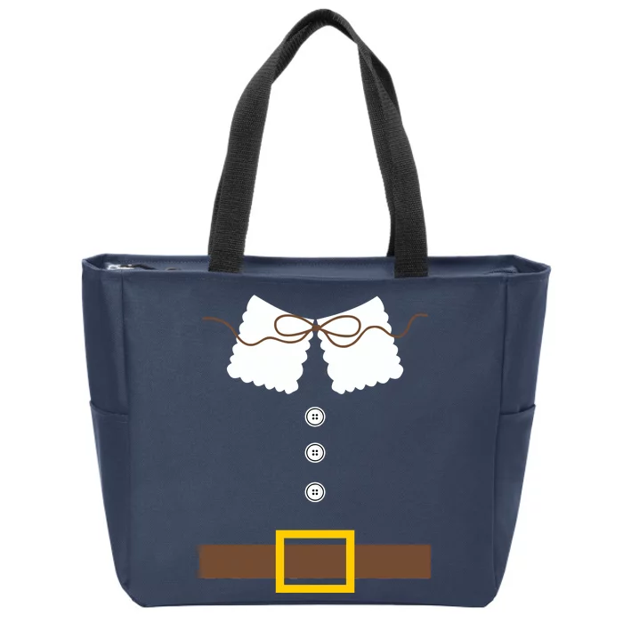 Thanksgiving Pilgrim Costume Zip Tote Bag