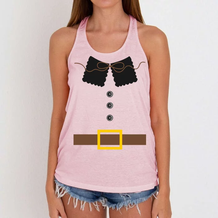 Thanksgiving Pilgrim Costume Women's Knotted Racerback Tank