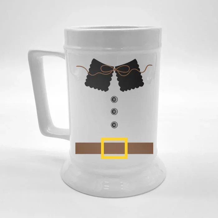 Thanksgiving Pilgrim Costume Front & Back Beer Stein