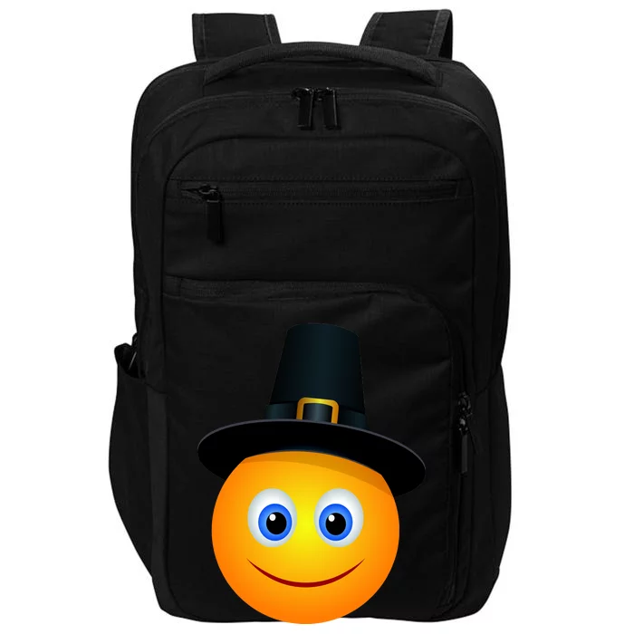 Thanksgiving Pilgrim Emoji Smiley Impact Tech Backpack