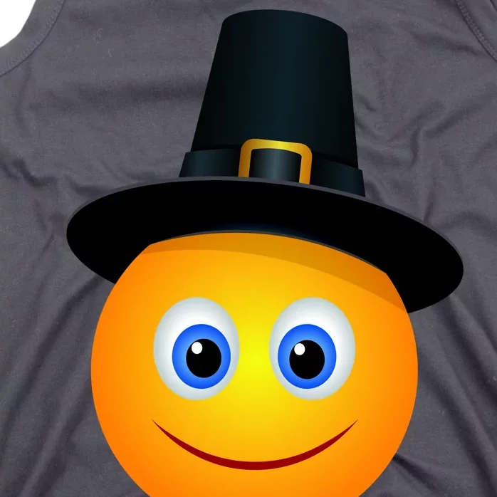 Thanksgiving Pilgrim Emoji Smiley Tank Top