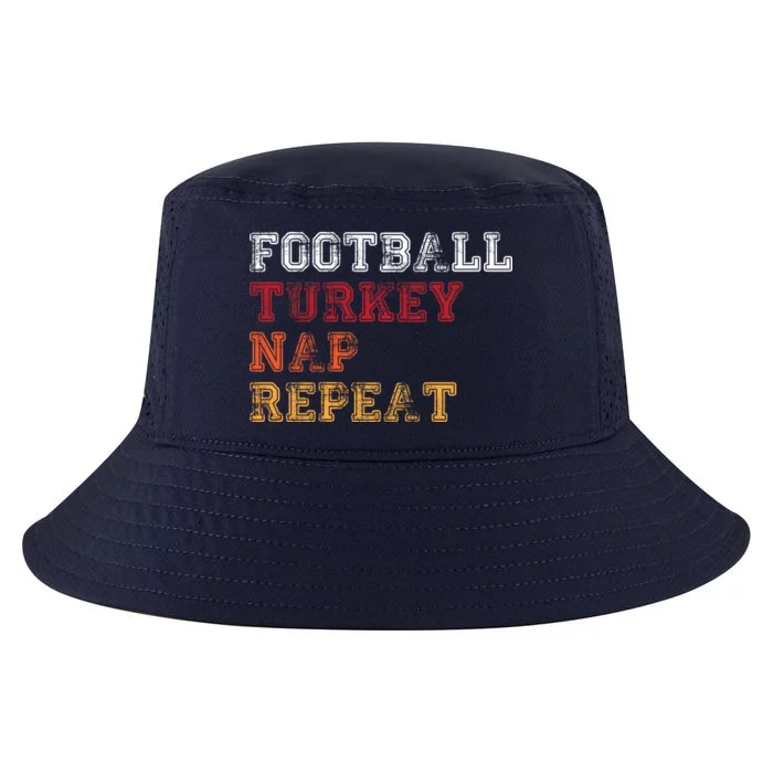 Thanksgiving Schedule Football Turkey Nap Repeat Cool Comfort Performance Bucket Hat