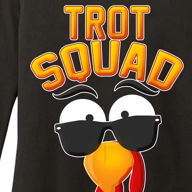 Thanksgiving Trot Squad Turkey Womens CVC Long Sleeve Shirt