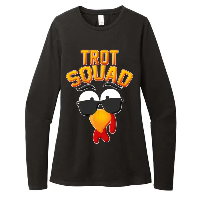 Thanksgiving Trot Squad Turkey Womens CVC Long Sleeve Shirt