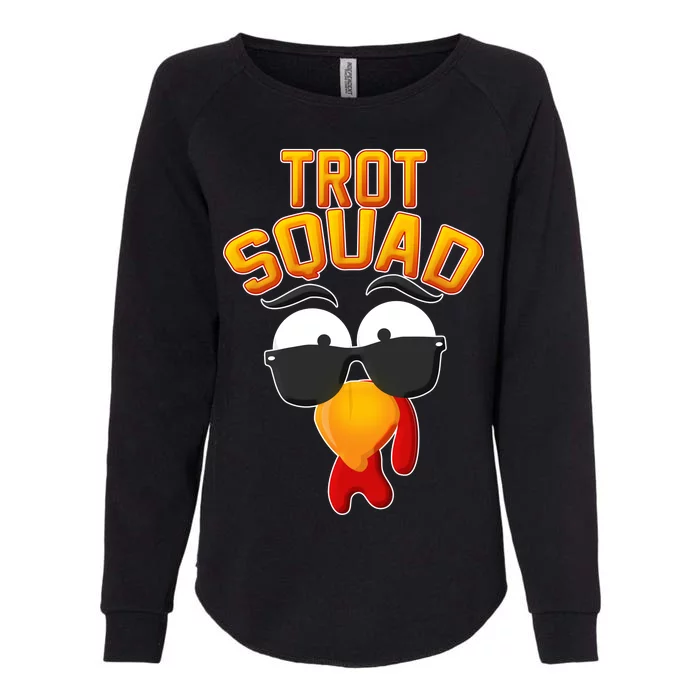 Thanksgiving Trot Squad Turkey Womens California Wash Sweatshirt