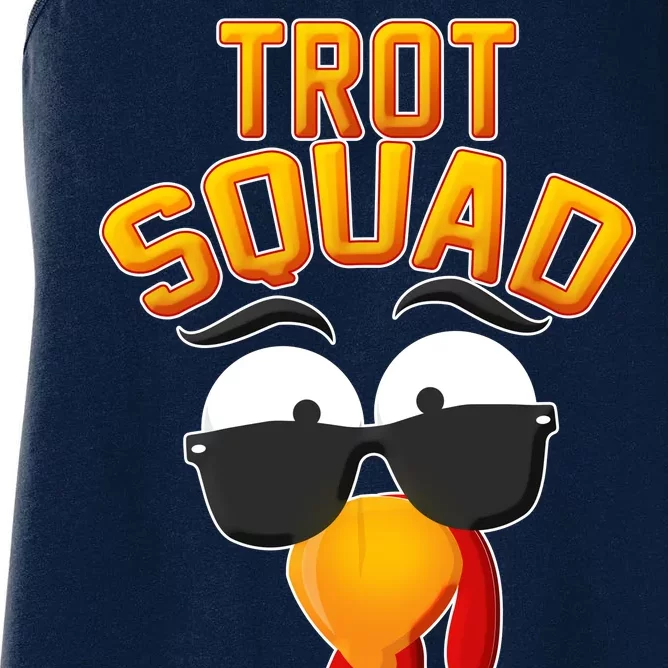 Thanksgiving Trot Squad Turkey Women's Racerback Tank