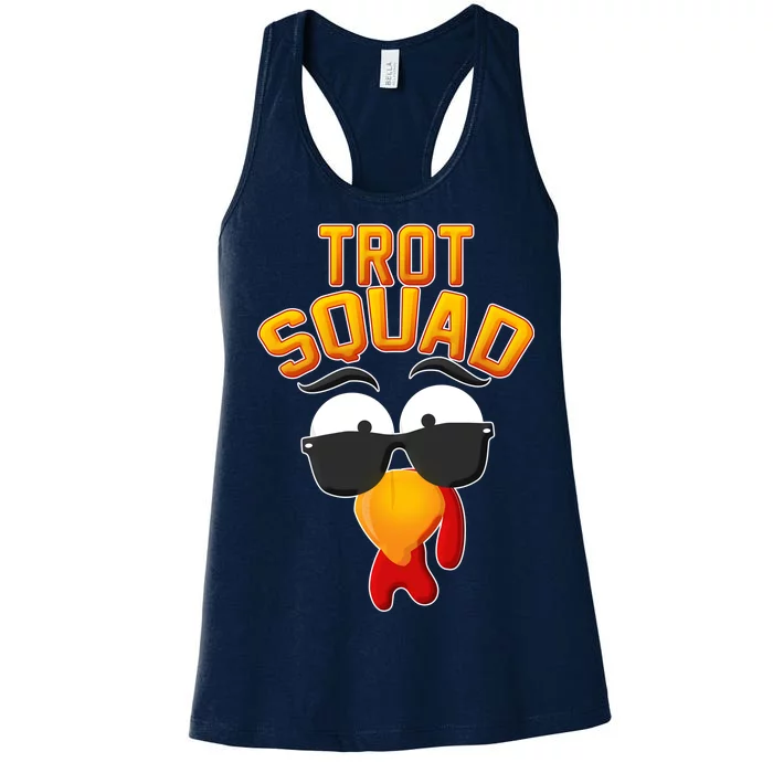 Thanksgiving Trot Squad Turkey Women's Racerback Tank