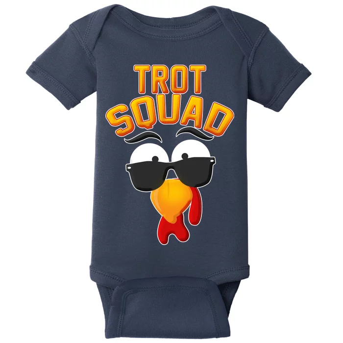 Thanksgiving Trot Squad Turkey Baby Bodysuit