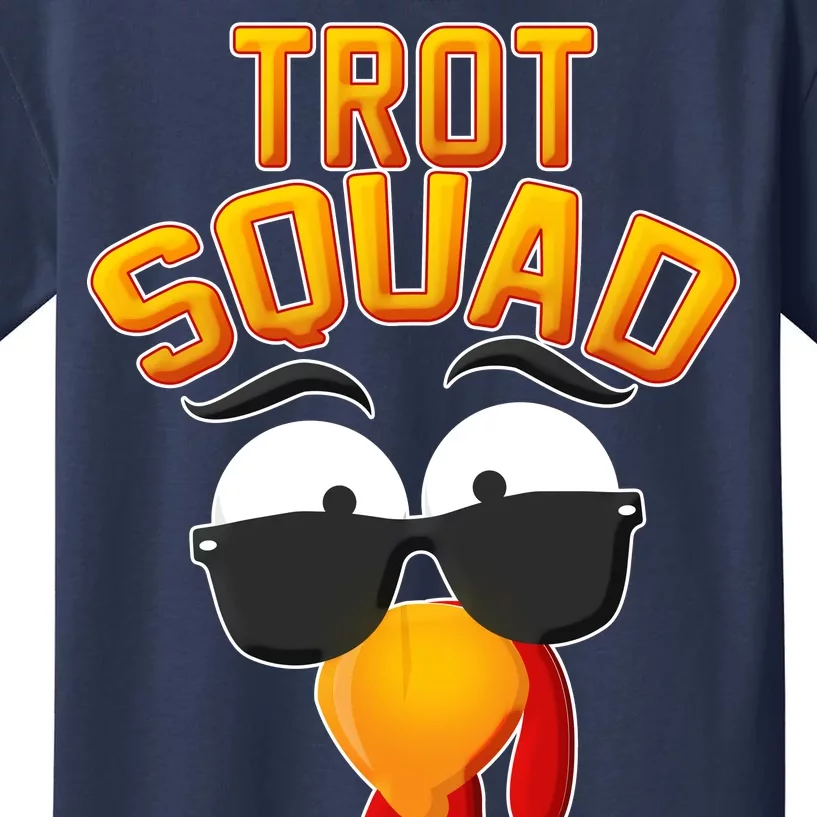 Thanksgiving Trot Squad Turkey Kids T-Shirt