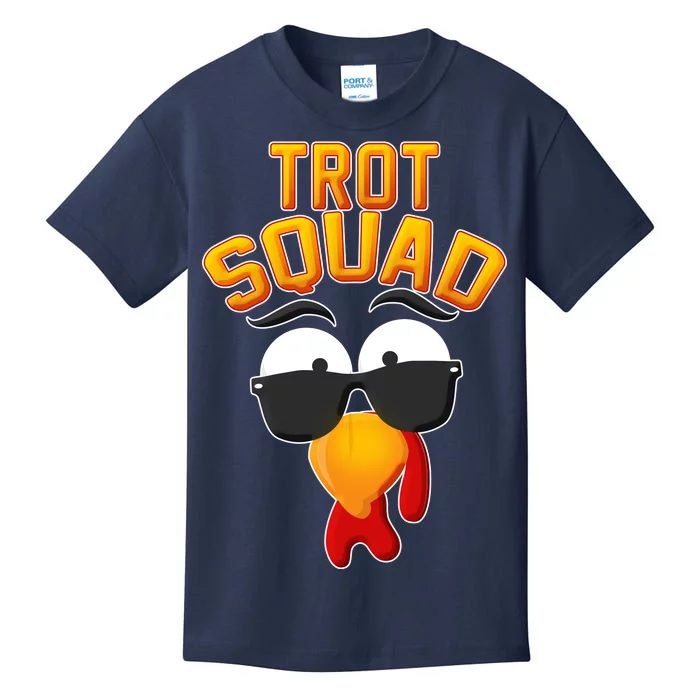 Thanksgiving Trot Squad Turkey Kids T-Shirt