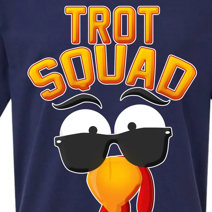 Thanksgiving Trot Squad Turkey Sueded Cloud Jersey T-Shirt