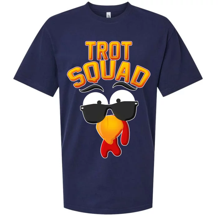 Thanksgiving Trot Squad Turkey Sueded Cloud Jersey T-Shirt