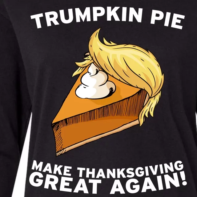 Thanksgiving Trumpkin Pie Womens Cotton Relaxed Long Sleeve T-Shirt