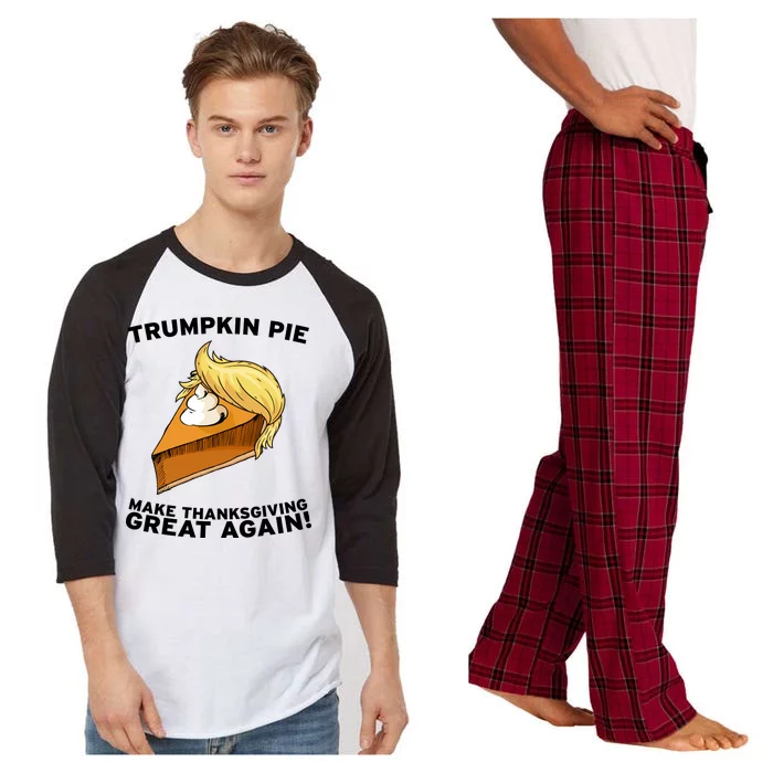 Thanksgiving Trumpkin Pie Raglan Sleeve Pajama Set