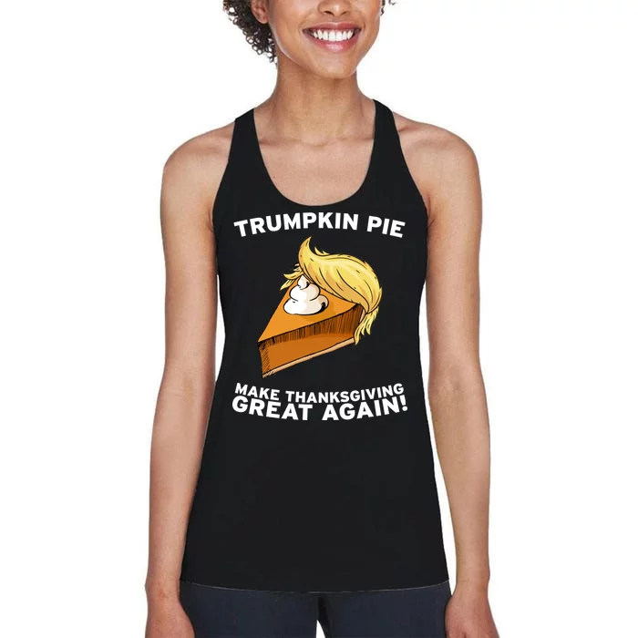 Thanksgiving Trumpkin Pie Women's Racerback Tank