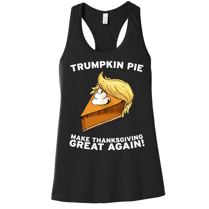 Thanksgiving Trumpkin Pie Women's Racerback Tank