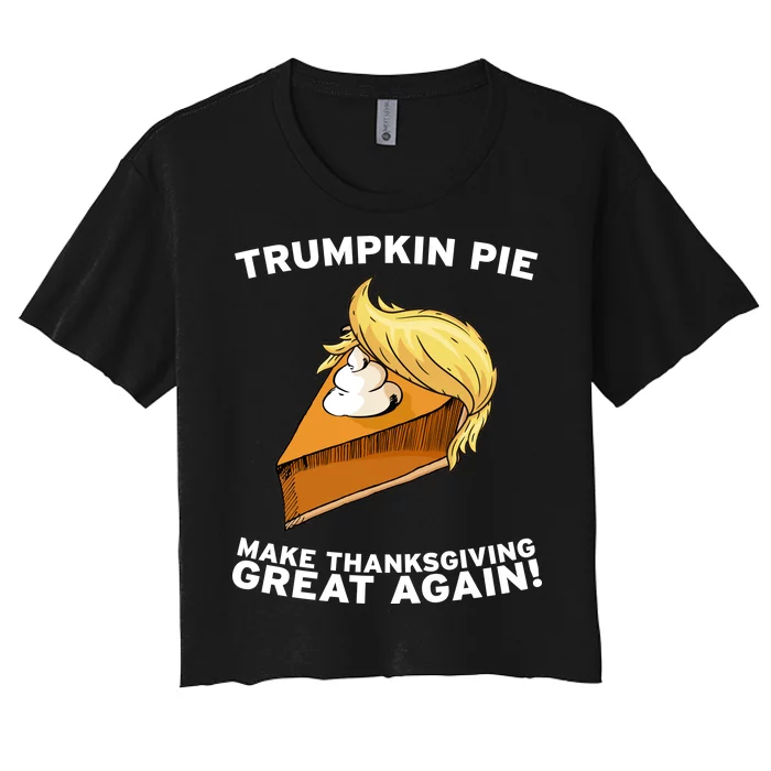 Thanksgiving Trumpkin Pie Women's Crop Top Tee