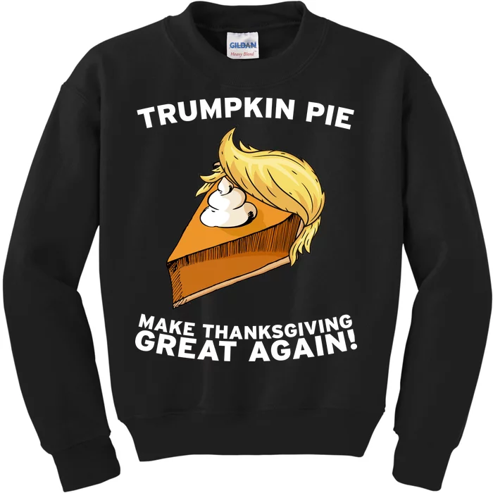 Thanksgiving Trumpkin Pie Kids Sweatshirt