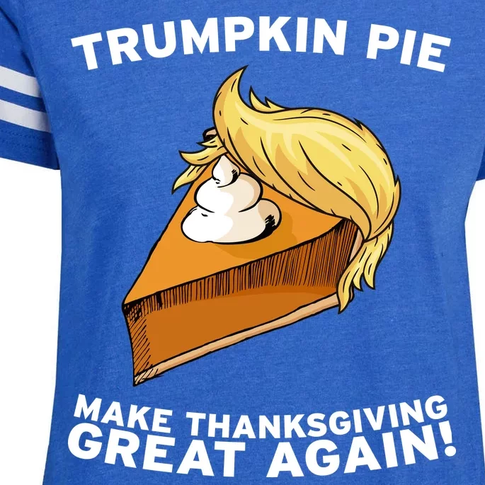 Thanksgiving Trumpkin Pie Enza Ladies Jersey Football T-Shirt