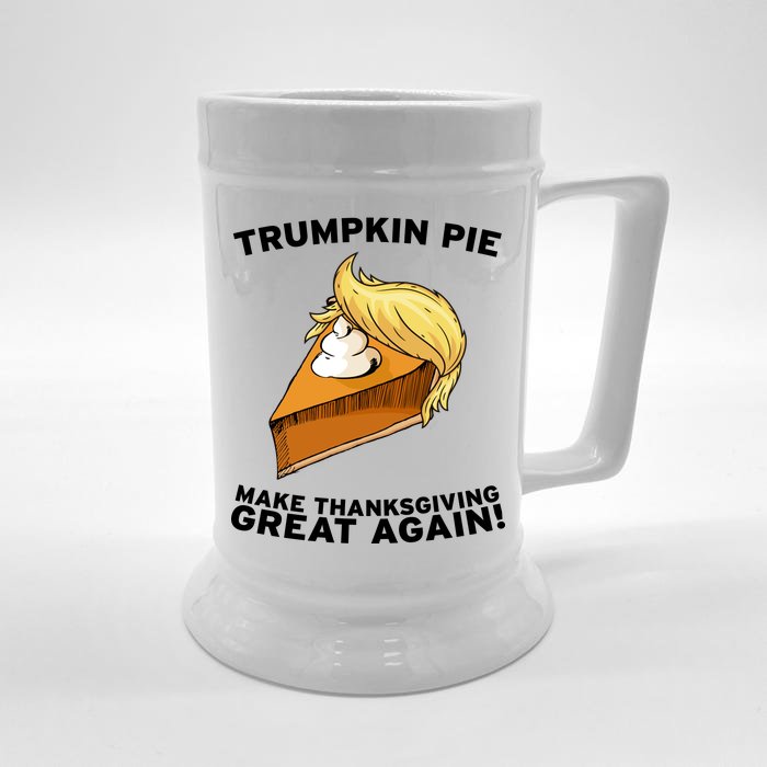 Thanksgiving Trumpkin Pie Front & Back Beer Stein