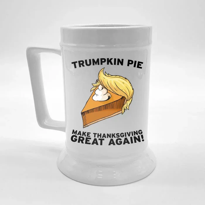 Thanksgiving Trumpkin Pie Front & Back Beer Stein