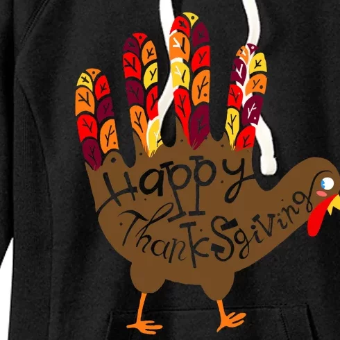 Thanksgiving Turkey Hand Women's Fleece Hoodie