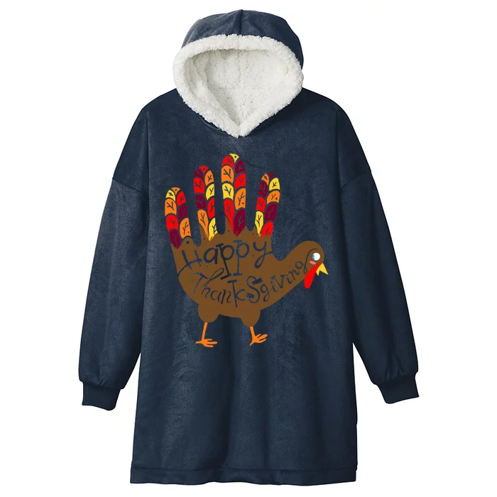 Thanksgiving Turkey Hand Hooded Wearable Blanket