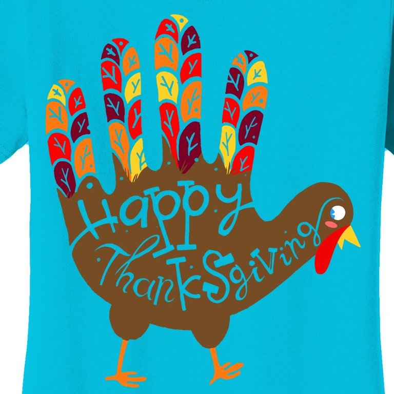 Thanksgiving Turkey Hand Women's T-Shirt