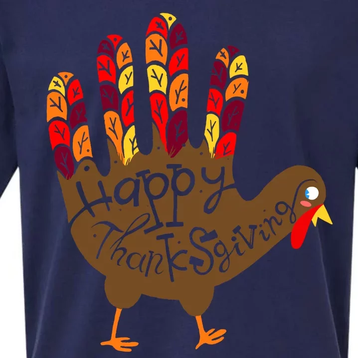 Thanksgiving Turkey Hand Sueded Cloud Jersey T-Shirt