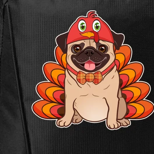 Thanksgiving Turkey Pug City Backpack