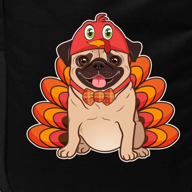 Thanksgiving Turkey Pug Impact Tech Backpack