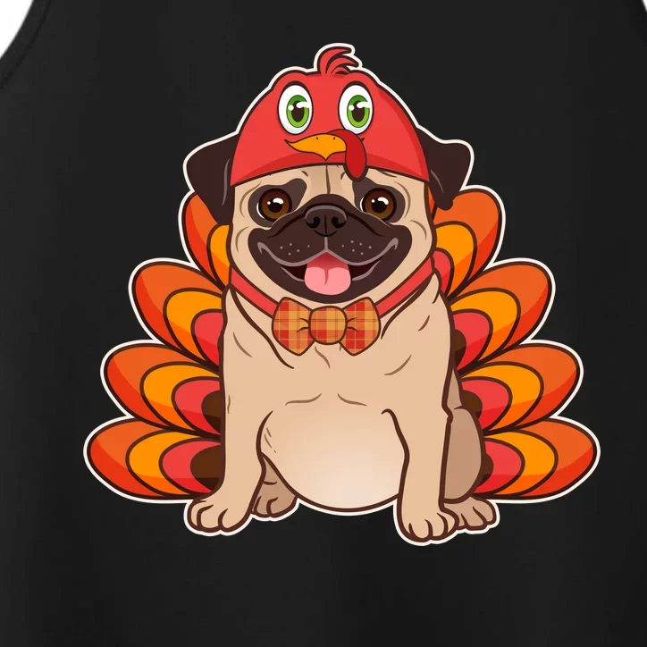 Thanksgiving Turkey Pug Performance Tank