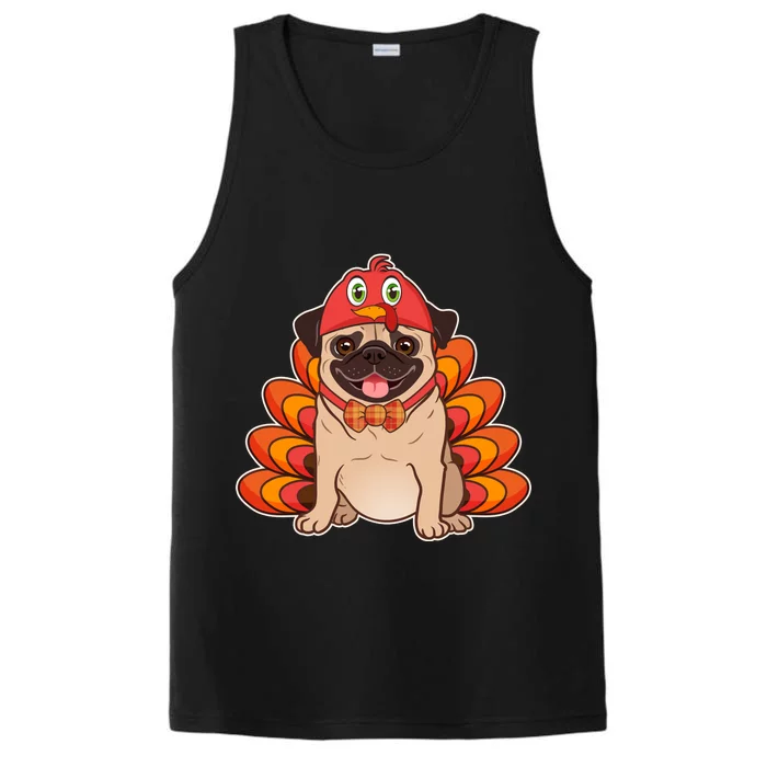 Thanksgiving Turkey Pug Performance Tank