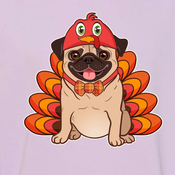 Thanksgiving Turkey Pug Garment-Dyed Sweatshirt