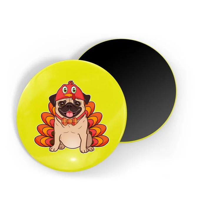 Thanksgiving Turkey Pug Magnet