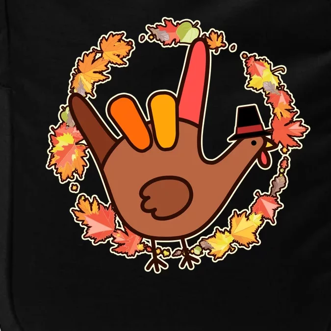 Thanksgiving Turkey Sign Language I Love You Impact Tech Backpack