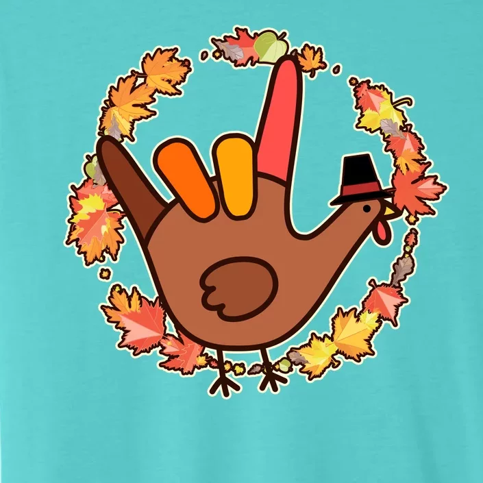 Thanksgiving Turkey Sign Language I Love You ChromaSoft Performance T-Shirt