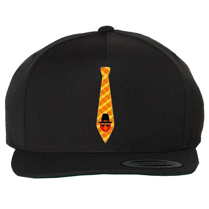 Thanksgiving Turkey Tie Wool Snapback Cap