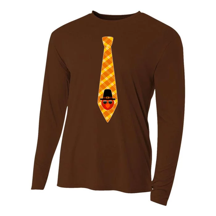 Thanksgiving Turkey Tie Cooling Performance Long Sleeve Crew